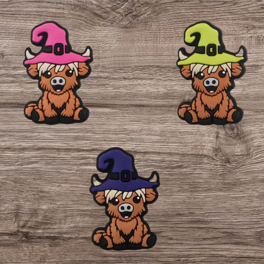 Halloween Cow Silicone Focal Bead