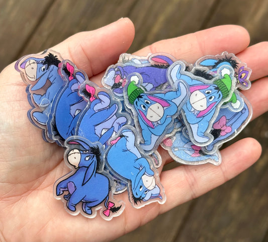 4cm Clear Donkey Acrylics Set of 10