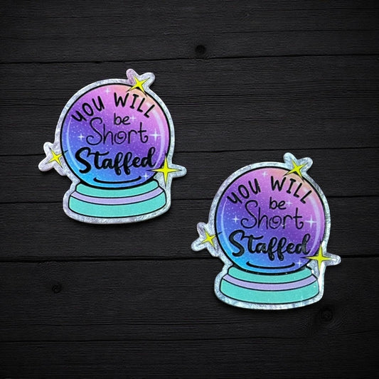 Short Staffed Nursing Medical Glitter Acrylic Flatback