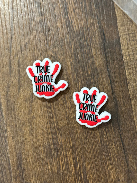 Halloween True Crime Junkie Silicone Focal Bead