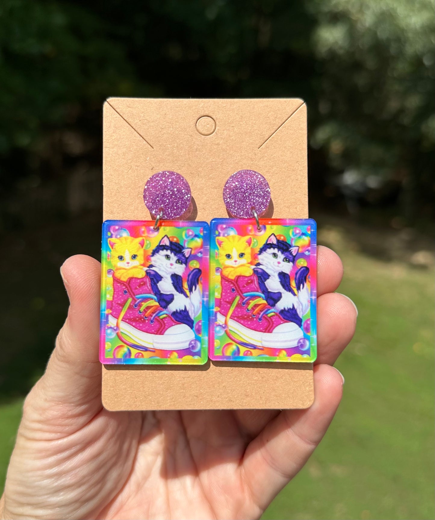 Lisa Frank Acrylic Earrings