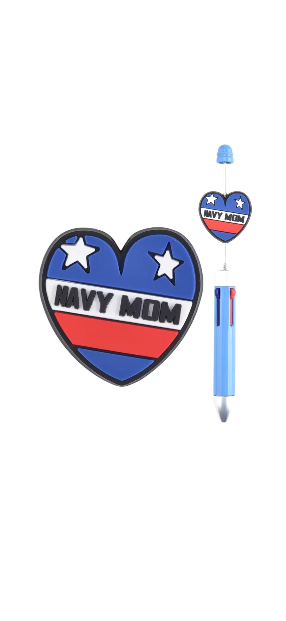 Navy Mom Military Focal Bead