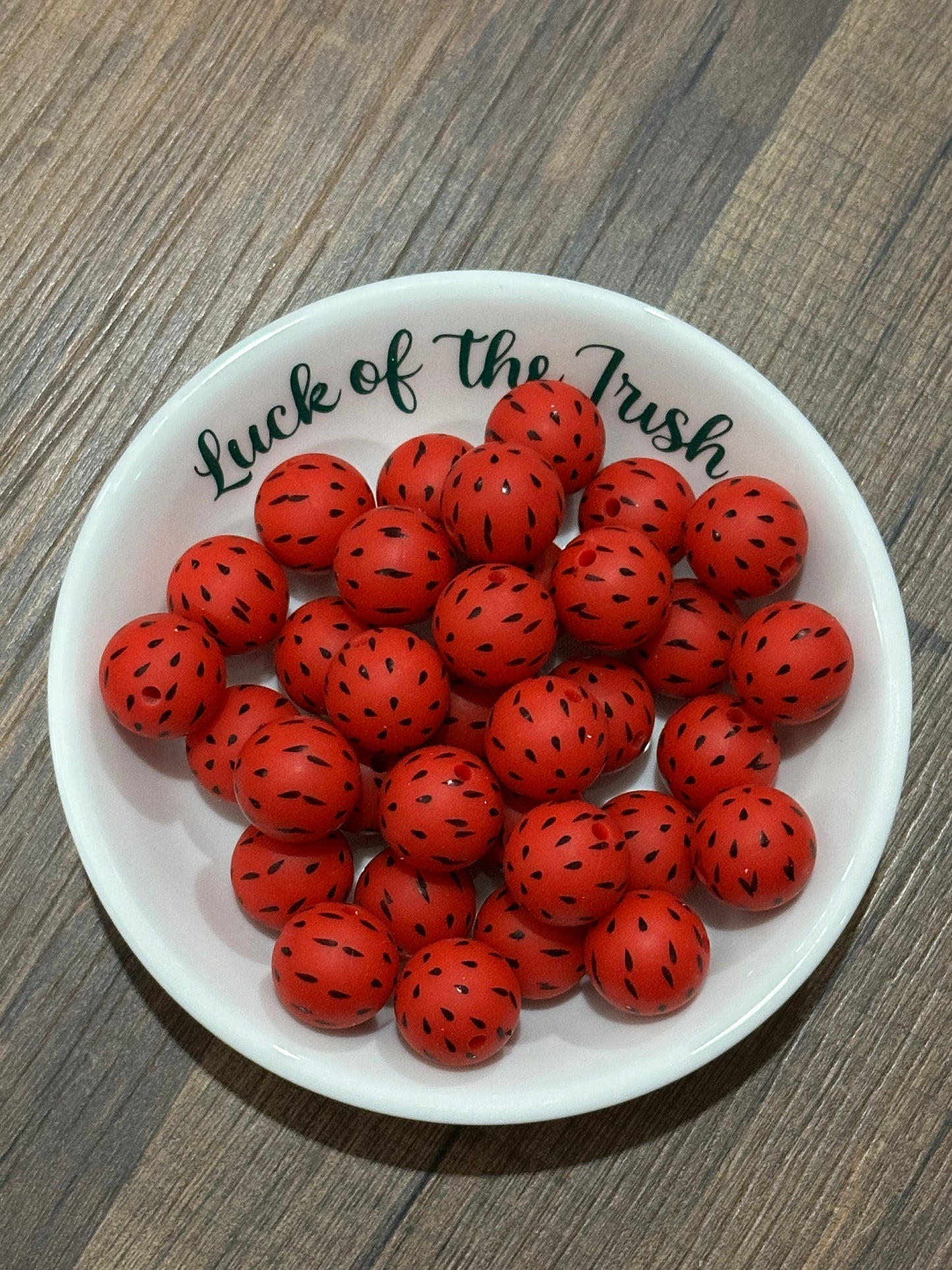 15mm Printed Silicone Beads