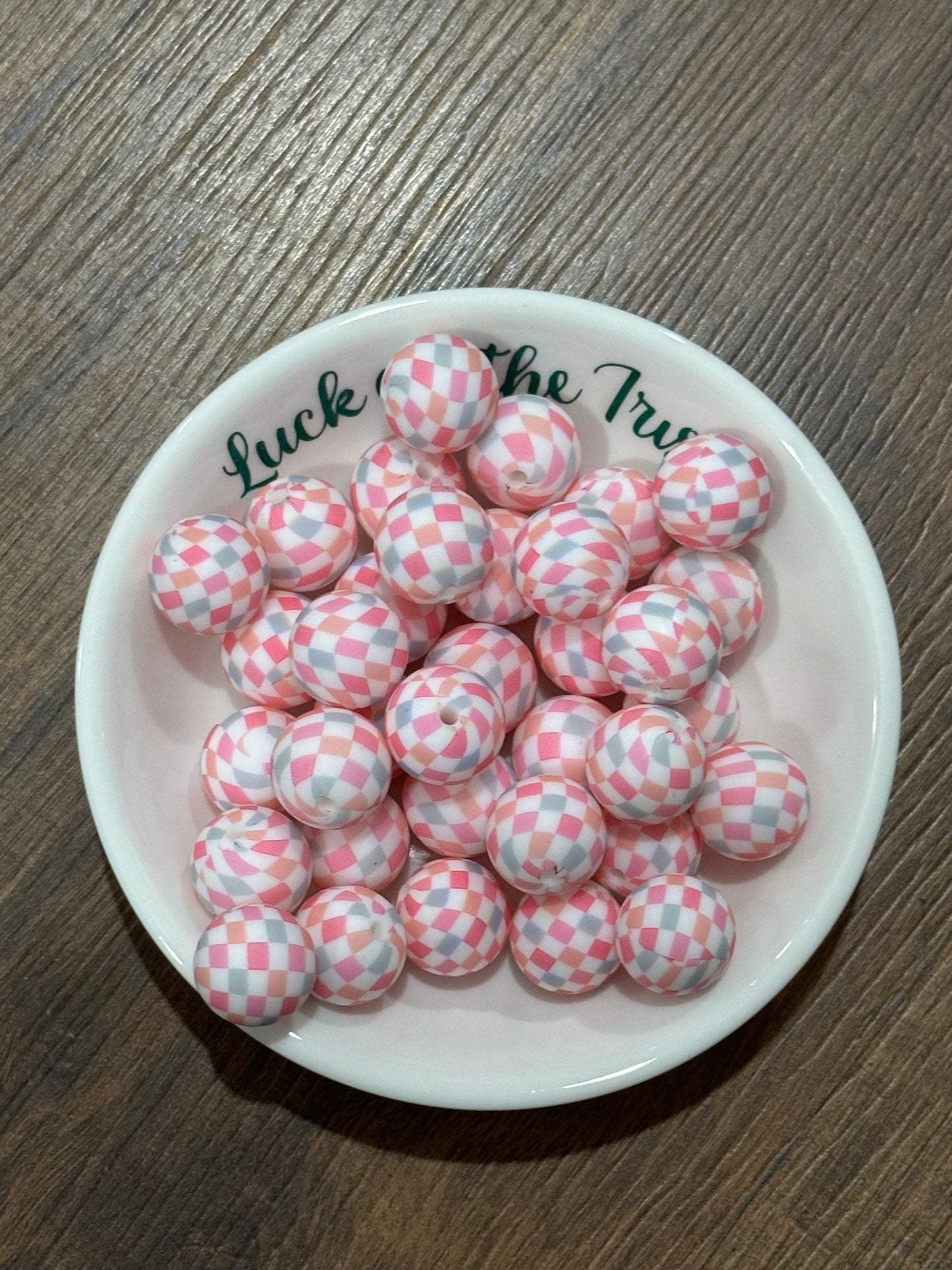 15mm Printed Silicone Beads