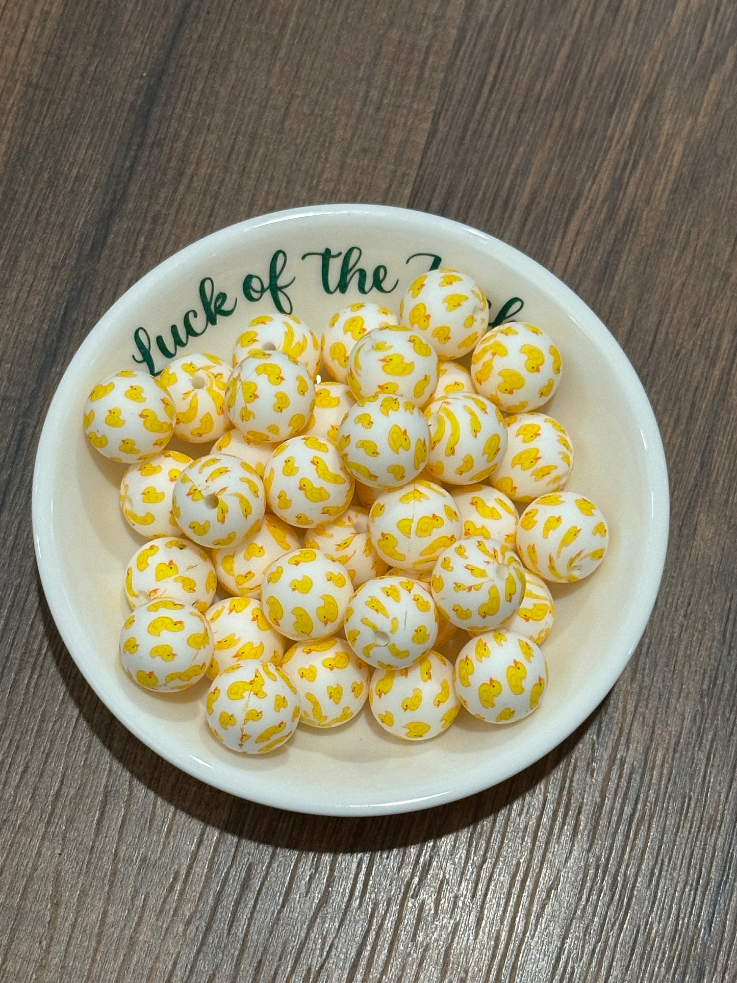 15mm Printed Silicone Beads