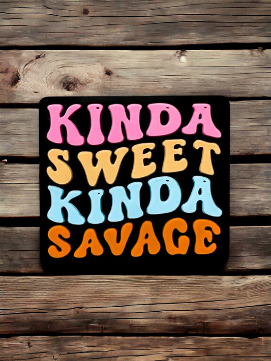 Kinda Sweet Kinda Savage Silicone Focal Bead