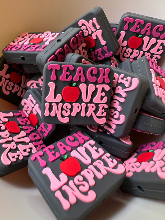 Teach Love Inspire Focal Bead